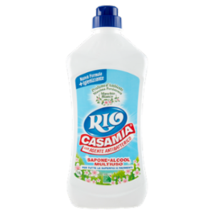 Rio Casamia Con Agente Antibatterico Sapone Sapone e Alcool Multiuso Muschio Bianco 1000 Ml