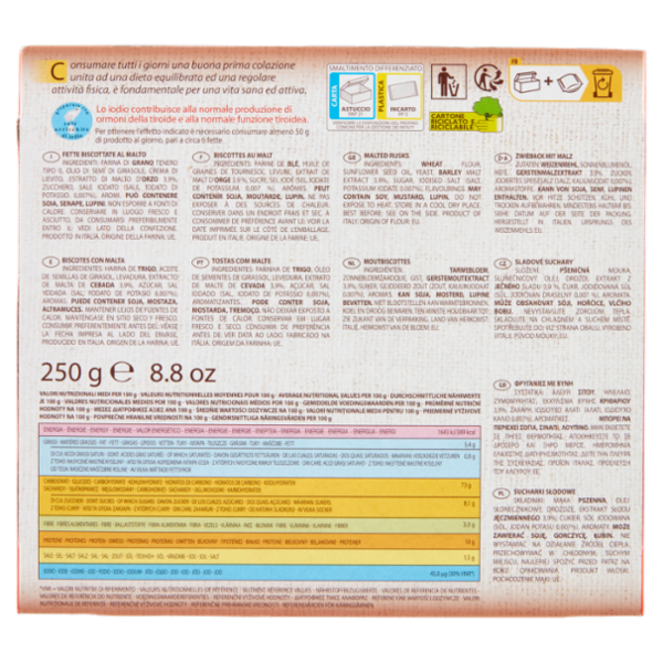 GrissinBon leFrescheBiscottate al Malto d'Orzo 250 g