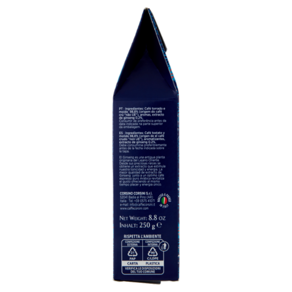 Compagnia dell'Arabica Puro Arabica Macinato con Vero Estratto al Ginseng caffè macinato 250 g