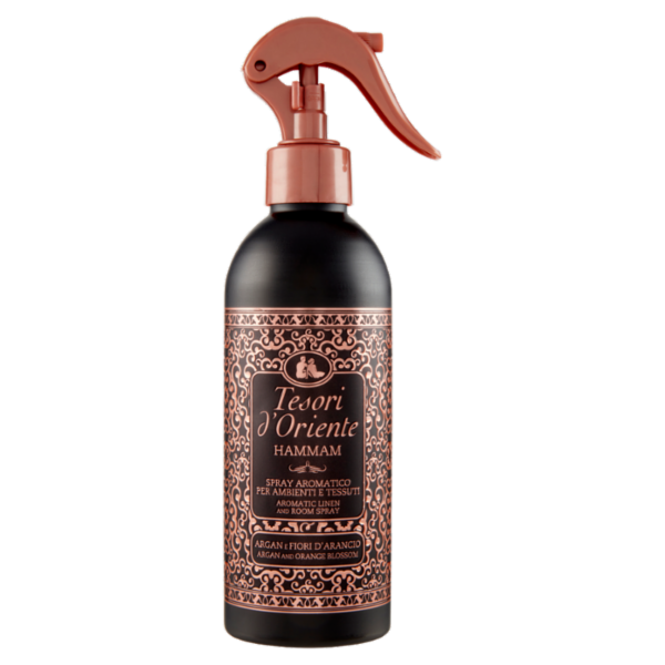 Tesori d'Oriente Hammam Spray Aromatico per Ambienti e Tessuti Argan e Fiori d'Arancio 250 ml