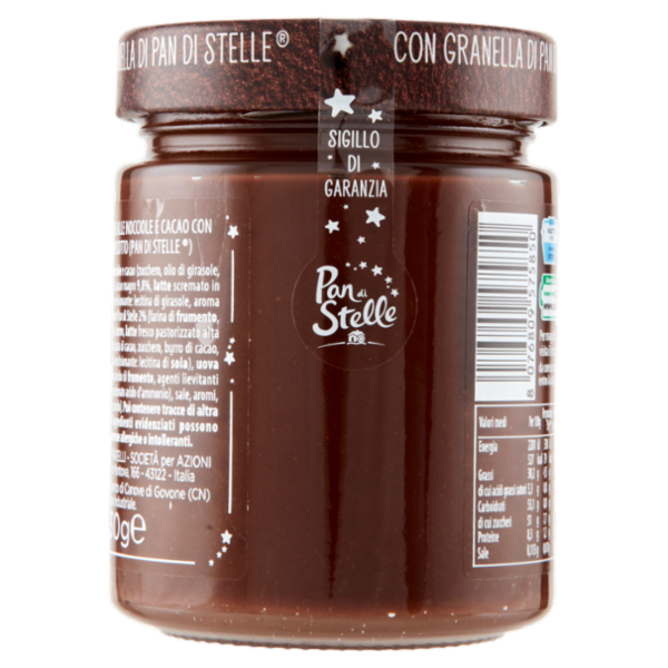Pan di Stelle Crema al Cacao Nocciole e Granella di Biscotto 330g