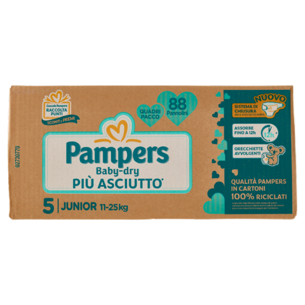 Pampers Baby-dry Junior 88 pz