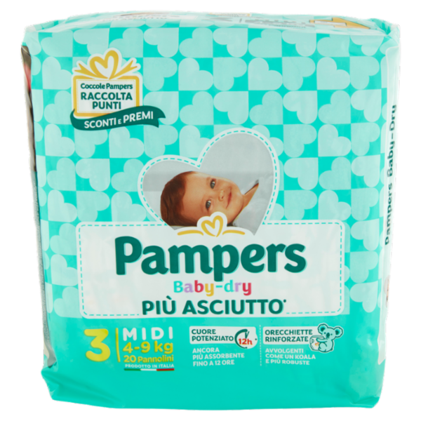 Pampers Baby-dry 3 Midi 20 pz