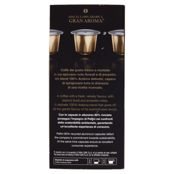 Pellini Gran Aroma Compatibili Nespresso* 30 Capsule 165 g