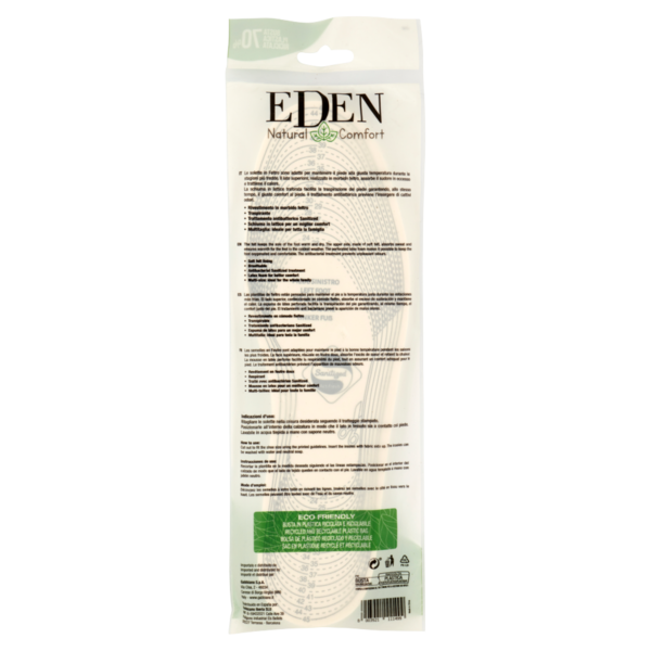 Eden Natural Comfort Soletta Feltro Taglia 22/46