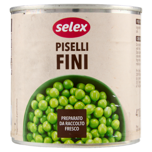 Selex Piselli Fini Lessati 410 g
