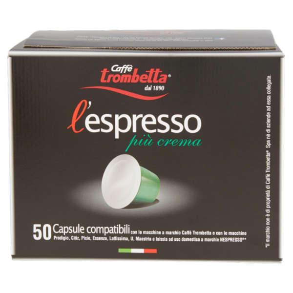 Caffè trombetta l'espresso più crema Capsule 50 pz