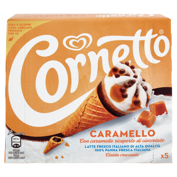 Cornetto Caramello 5 x 75 g