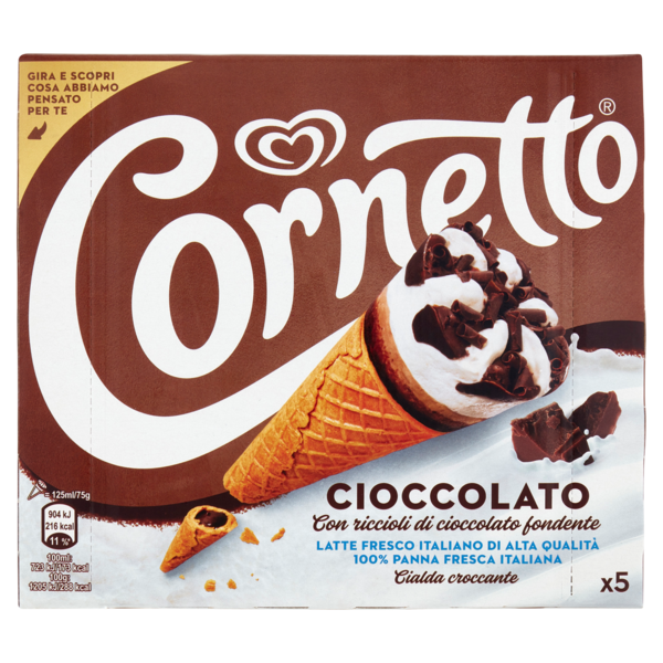 Cornetto Cioccolato 5 x 75 g