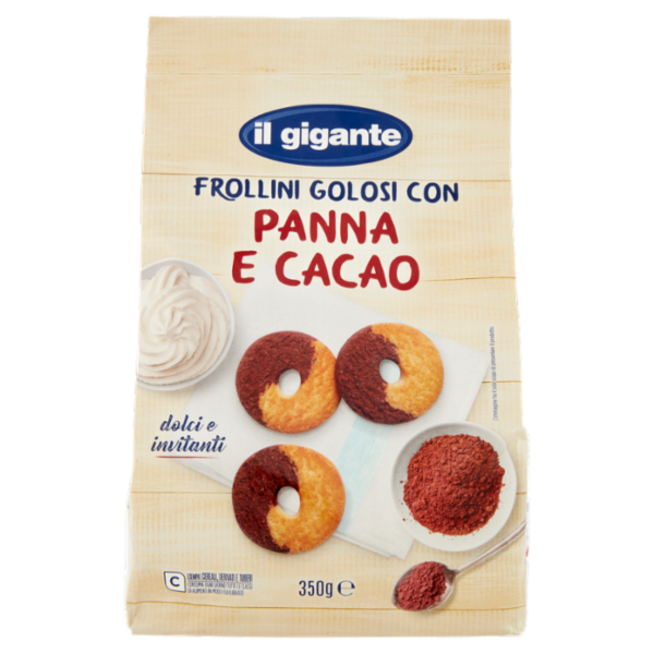 IL GIGANTE Frollini Golosi con Panna e Cacao 350 g