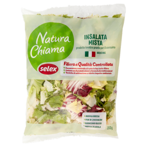 Selex Natura Chiama Insalata Mista Lavata e Pronta per il Consumo 350 g