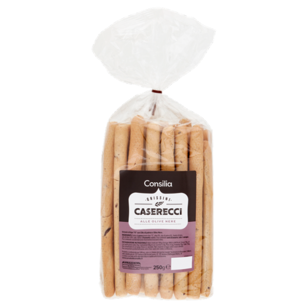 Consilia Grissini Caserecci alle Olive Nere 250 g 