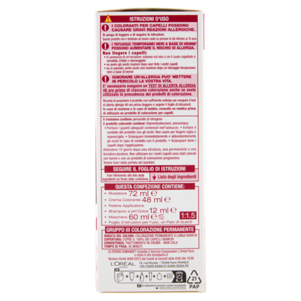 L'Oréal Paris Excellence Creme Colorazione Triplo Trattamento Castano Mogano Ramato 4.54