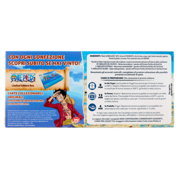 Capitan Findus 12 Bastoncini con 100% Filetti di Merluzzo 300 g