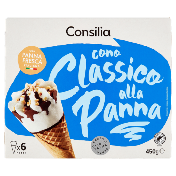 Consilia 6 Coni di Gelato Panna 450 g