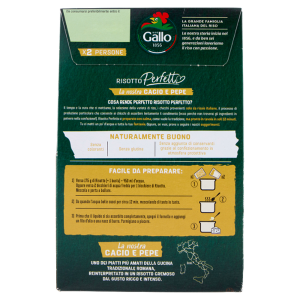 Riso Gallo Risotto Perfetto la nostra Cacio e Pepe 175 g