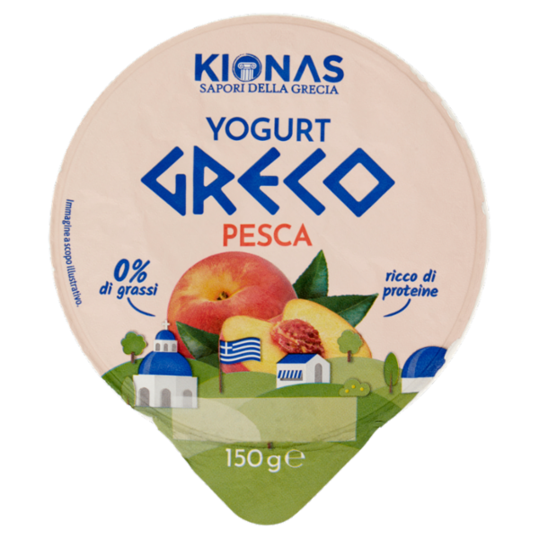 Kionas Yogurt Greco Pesca 0% di grassi 150 g