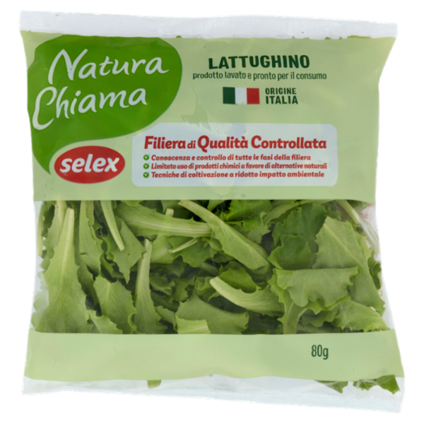Selex Natura Chiama Lattughino Lavato e Pronto per il Consumo 80 g