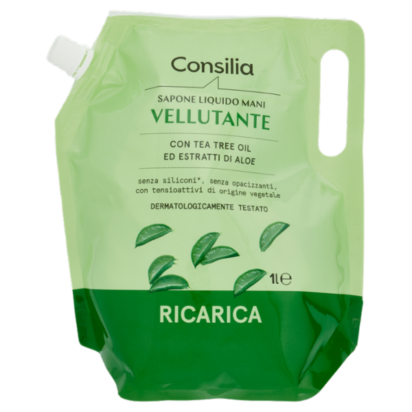 Consilia Sapone Liquido Mani Vellutante con Aloe Ricarica 1 L