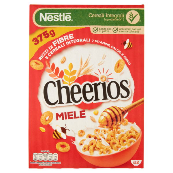 CHEERIOS Miele Ciambelline ai 5 cereali integrali con miele 375 g