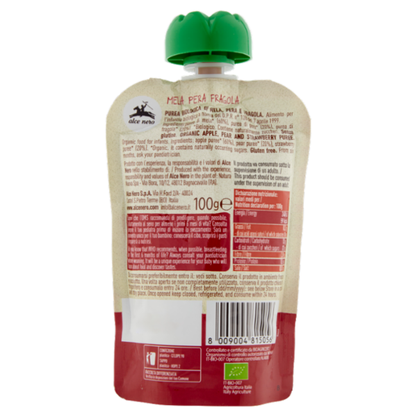 alce nero Mela Pera Fragola 100 g