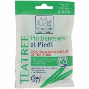 White Castle Pediluvio con Tea Tree e Oli Essenziali 80 g