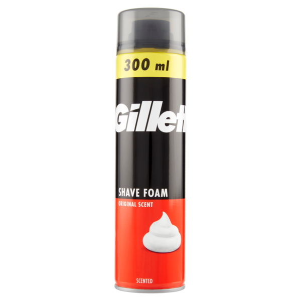 Gillette Schiuma da Barba da Uomo Classic con Profumo Originale, 300 ml