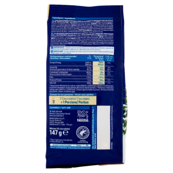 GALAK Festive Friends Personaggi di Cioccolato al Latte con Smarties Sacchetto 147g