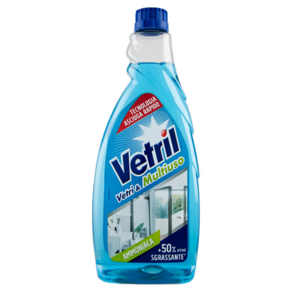 Vetril Vetri & Multiuso Ammoniaca Ricarica 650 ml