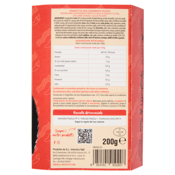 asia mama Fusion Experience Spaghetti di Soia Leggermente Piccanti 200 g