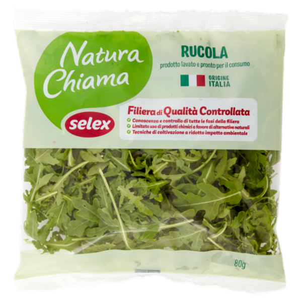 Selex Natura Chiama Rucola Lavata e Pronta per il Consumo 80 g