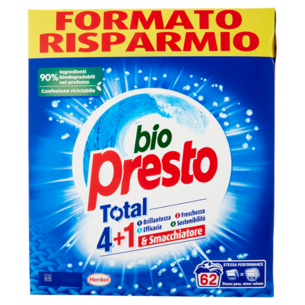 BIO PRESTO Polvere 62 lavaggi 3,100 kg