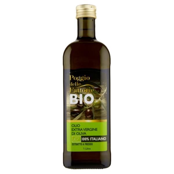 Poggio delle Fattorie Bio Olio Extra Vergine di Oliva 100% Italiano 1 Litro