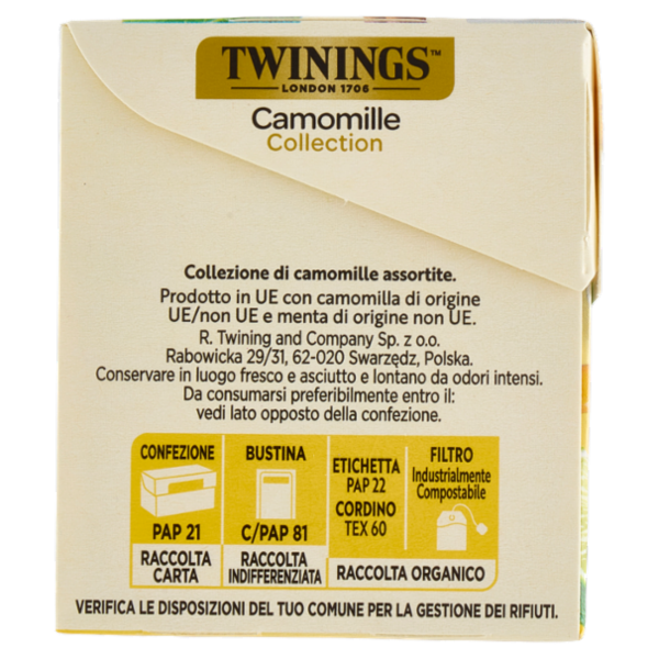 Twinings Camomilla Collection Confezione assortita con 5 diverse camomille 20 filtri 26 g