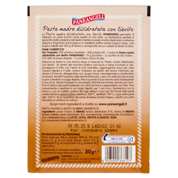 PANEANGELI Pasta madre disidratata con lievito 30 g