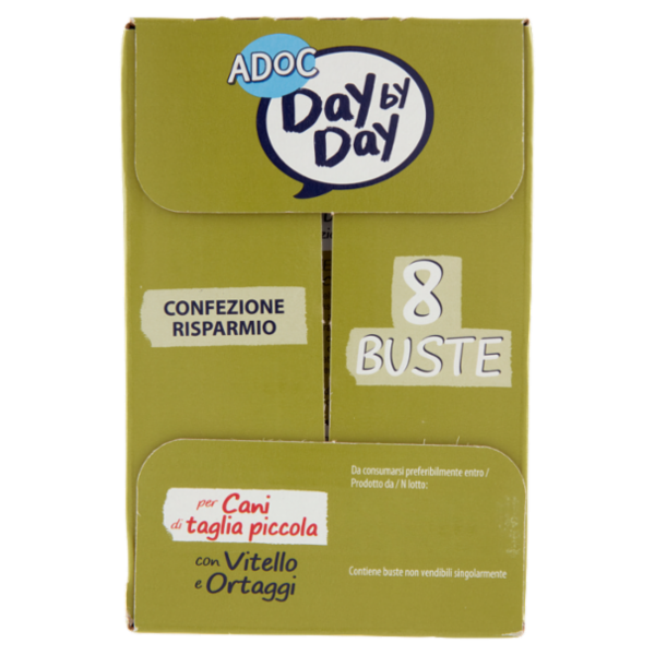 ADoC Day by Day per Cani di taglia piccola con Vitello e Ortaggi 8 x 100 g