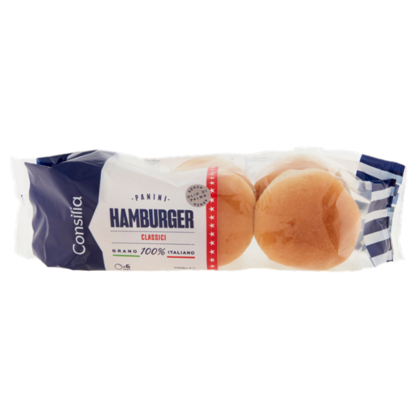 Consilia Pane per Hamburger 6 pezzi 300 g