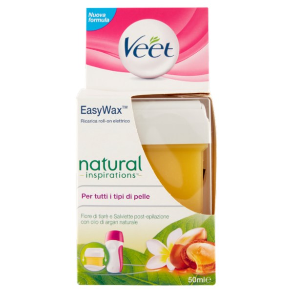 Veet Ricarica Roll-On Natural Inspirations Fiore Tiarè & Argan Oil - 50 ml