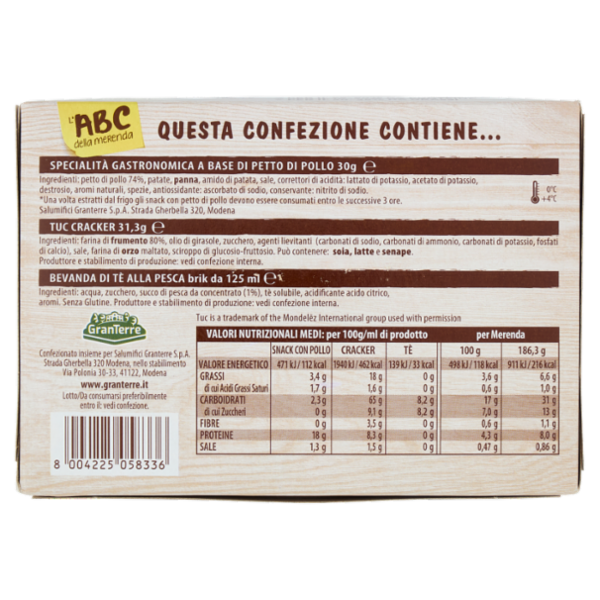 Teneroni l'ABC della merenda Snack con Petto di Pollo e Tuc Cracker