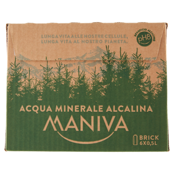 Maniva Acqua Oligominerale Alcalina Smile-Box 6 x 0,5 L