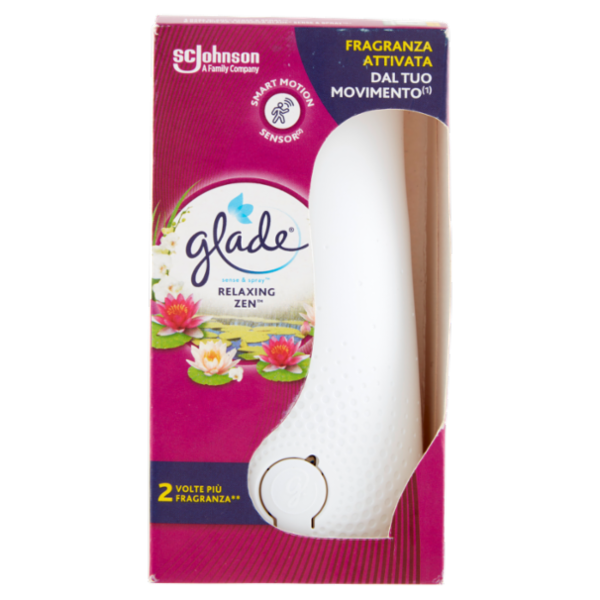 Glade Sense&Spray Profumatore per Ambienti con Sensore smart di Movimento Fragranza RelaxingZen 18ml