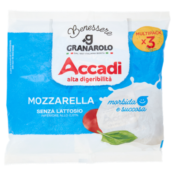 Accadì Benessere Mozzarella Senza Lattosio 3 x 100 g