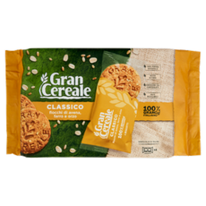 Gran Cereale Biscotti Gran Cereale Classico Fiocchi Di Avena Farro Orzo In Monoporzioni 240 g