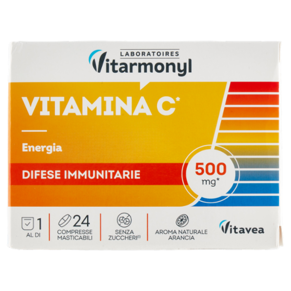 Laboratoires Vitarmonyl Vitamina C* Difese Immunitarie 24 Compresse Masticabili 60 g