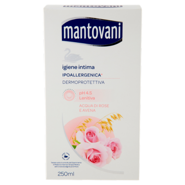mantovani igiene intima pH 4.5 Lenitiva Acqua di Rose e Avena 250 ml