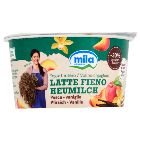 mila Yogurt intero Latte Fieno Pesca - vaniglia 150 g