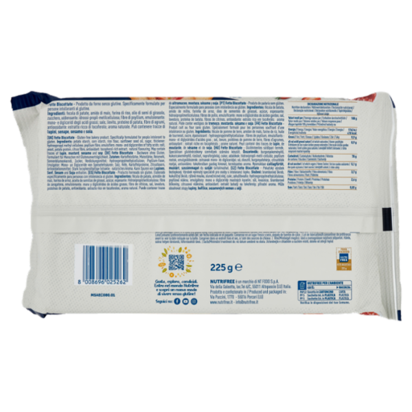 Nutrifree Fette Biscottate Senza Glutine 225 g