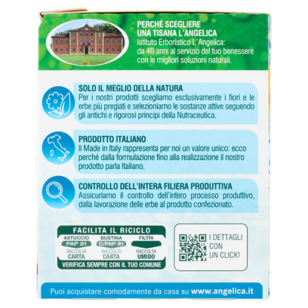 L'Angelica Tisana Fredda Beauty Detox con Collagene Pesca e Cocco 18 Filtri 32,4 g