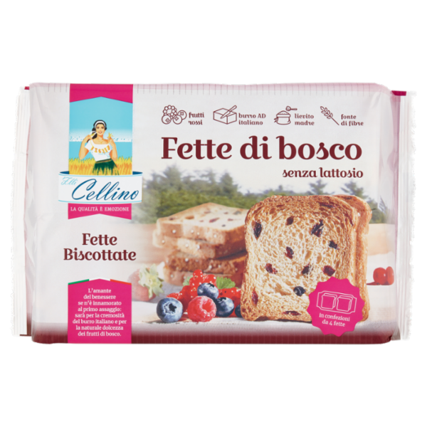 F.lli Cellino Fette di bosco senza lattosio Fette Biscottate 360 g