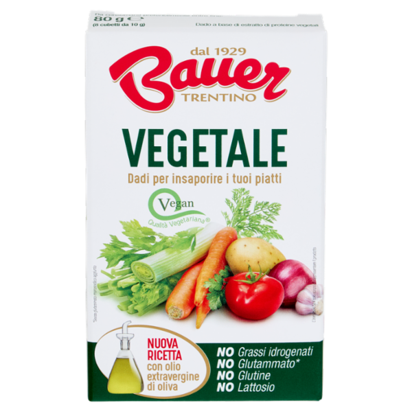 Bauer Vegetale Dadi per insaporire i tuoi piatti 8 x 10 g